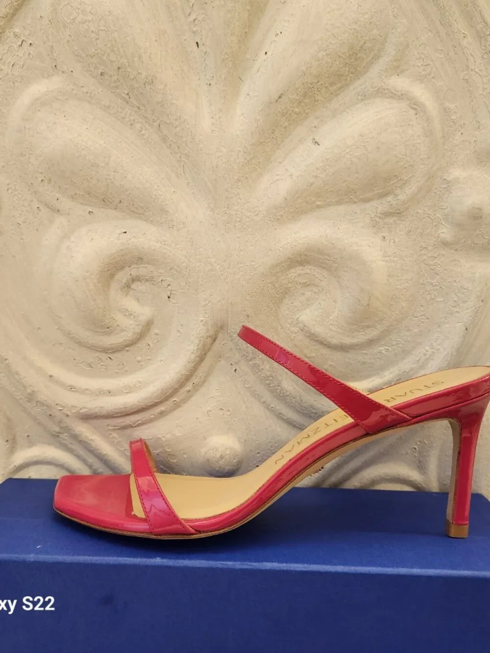 Stuart Weitzman Aleena 75 Pink Patent Leather Heel Sandals. NIB. Size 7.5 - Picture 2 of 11